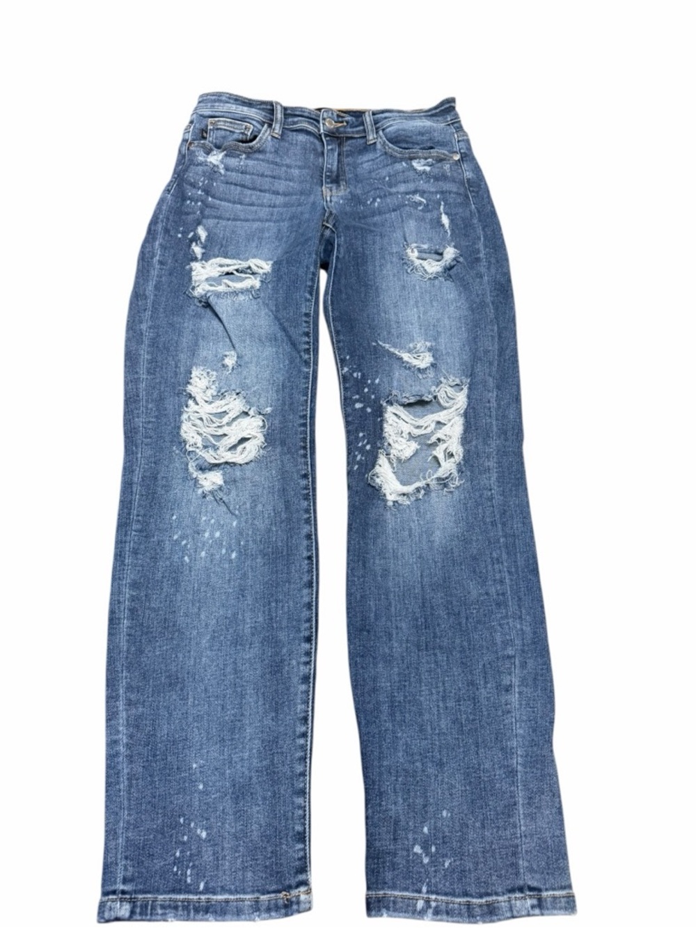 Judy Blue Distressed Boyfriend Jeans Size 9/29 Beach Splash Denim